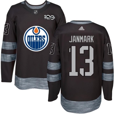 Men's Mattias Janmark Edmonton Oilers 1917- 100th Anniversary Jersey - Authentic Black