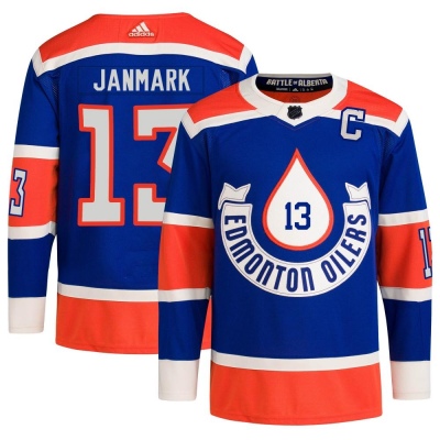 Men's Mattias Janmark Edmonton Oilers Adidas 2023 Heritage Classic Primegreen Jersey - Authentic Royal