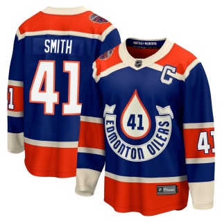 Men's Mike Smith Edmonton Oilers Fanatics Branded Breakaway 2023 Heritage Classic Jersey - Premier Royal