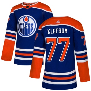 Men's Oscar Klefbom Edmonton Oilers Adidas Alternate Jersey - Authentic Royal