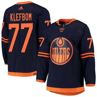 Men's Oscar Klefbom Edmonton Oilers Adidas Alternate Primegreen Pro Jersey - Authentic Navy