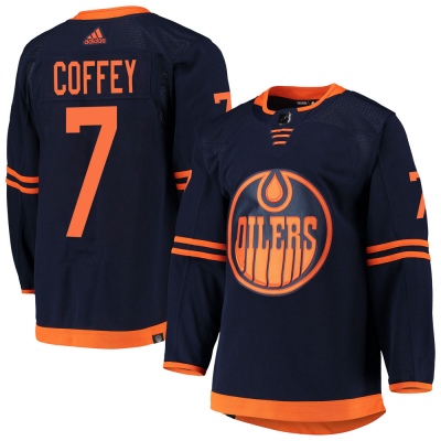 Men's Paul Coffey Edmonton Oilers Adidas Alternate Primegreen Pro Jersey - Authentic Navy