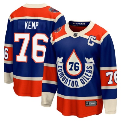 Men's Philip Kemp Edmonton Oilers Fanatics Branded Breakaway 2023 Heritage Classic Jersey - Premier Royal