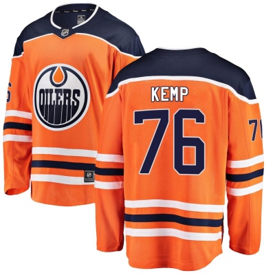 Men's Philip Kemp Edmonton Oilers Fanatics Branded Home Jersey - Breakaway Orange