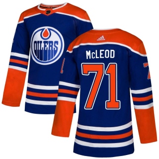 Men's Ryan McLeod Edmonton Oilers Adidas Alternate Jersey - Authentic Royal