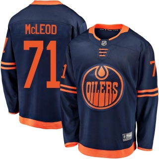 Men's Ryan McLeod Edmonton Oilers Fanatics Branded Alternate 2018/19 Jersey - Breakaway Navy