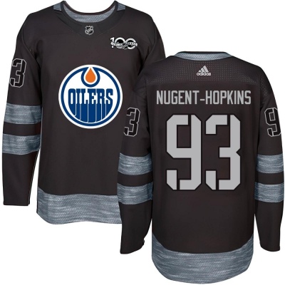 Men's Ryan Nugent-Hopkins Edmonton Oilers 1917- 100th Anniversary Jersey - Authentic Black