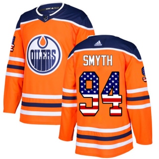 Men's Ryan Smyth Edmonton Oilers Adidas USA Flag Fashion Jersey - Authentic Orange