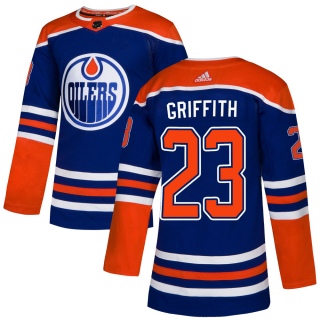 Men's Seth Griffith Edmonton Oilers Adidas Alternate Jersey - Authentic Royal