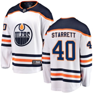 Men's Shane Starrett Edmonton Oilers Fanatics Branded Away Breakaway Jersey - Authentic White