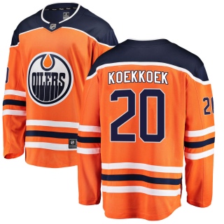 Men's Slater Koekkoek Edmonton Oilers Fanatics Branded Home Jersey - Breakaway Orange