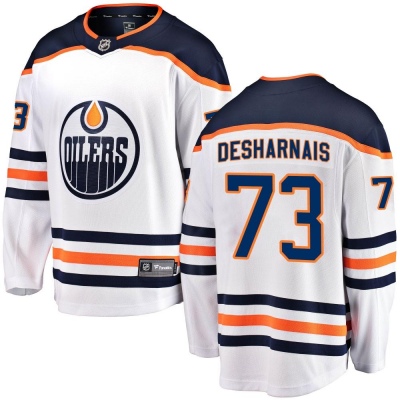 Men's Vincent Desharnais Edmonton Oilers Fanatics Branded Away Jersey - Breakaway White