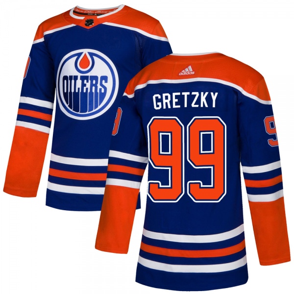 Men's Wayne Gretzky Edmonton Oilers Adidas Alternate Jersey - Authentic Royal