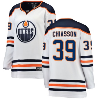 Women's Alex Chiasson Edmonton Oilers Fanatics Branded Away Jersey - Breakaway White