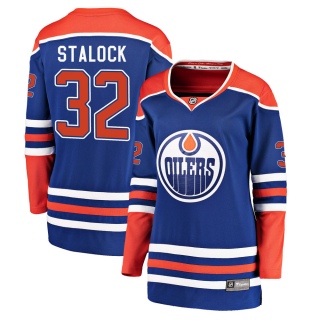 Women's Alex Stalock Edmonton Oilers Fanatics Branded Alternate Jersey - Breakaway Royal