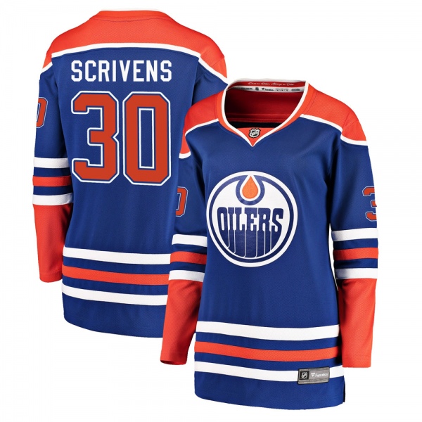 Women's Ben Scrivens Edmonton Oilers Fanatics Branded Alternate Jersey - Breakaway Royal