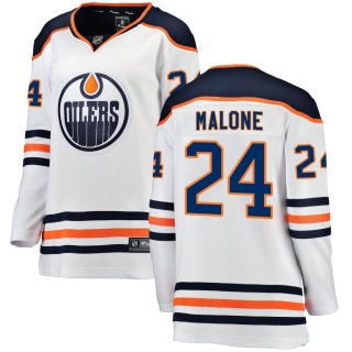Women's Brad Malone Edmonton Oilers Fanatics Branded Away Jersey - Breakaway White
