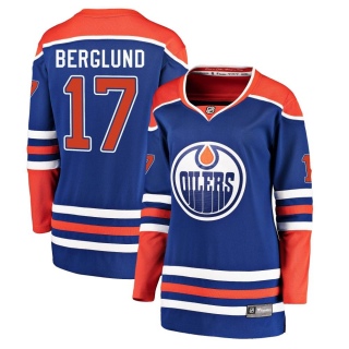 Women's Carl Berglund Edmonton Oilers Fanatics Branded Alternate Jersey - Breakaway Royal