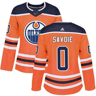 Women's Carter Savoie Edmonton Oilers Adidas r Home Jersey - Authentic Orange