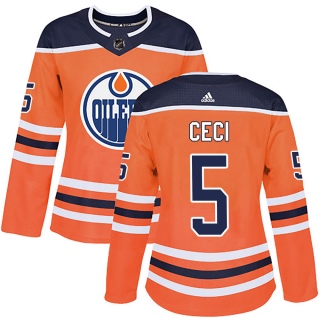 Women's Cody Ceci Edmonton Oilers Adidas r Home Jersey - Authentic Orange