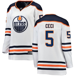 Women's Cody Ceci Edmonton Oilers Fanatics Branded Away Jersey - Breakaway White