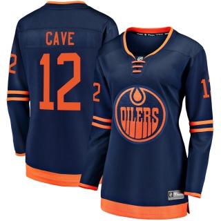 Women's Colby Cave Edmonton Oilers Fanatics Branded Alternate 2018/19 Jersey - Breakaway Navy