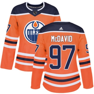 Women's Connor McDavid Edmonton Oilers Adidas Home Jersey - Authentic Orange