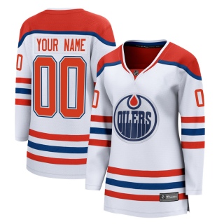 Women's Custom Edmonton Oilers Fanatics Branded Custom 2020/21 Special Edition Jersey - Breakaway White