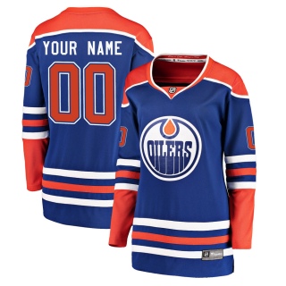 Women's Custom Edmonton Oilers Fanatics Branded Custom Alternate Jersey - Breakaway Royal
