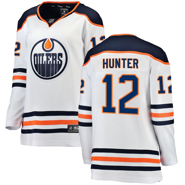 Women's Dave Hunter Edmonton Oilers Fanatics Branded Away Breakaway Jersey - Authentic White