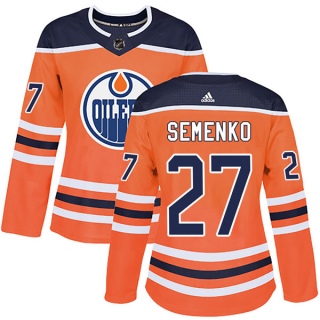 Women's Dave Semenko Edmonton Oilers Adidas r Home Jersey - Authentic Orange