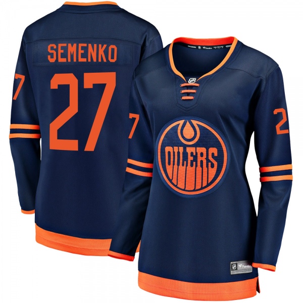 Women's Dave Semenko Edmonton Oilers Fanatics Branded Alternate 2018/19 Jersey - Breakaway Navy