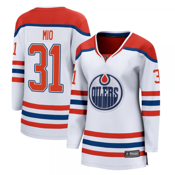 Women's Eddie Mio Edmonton Oilers Fanatics Branded 2020/21 Special Edition Jersey - Breakaway White