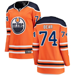 Women's Ethan Bear Edmonton Oilers Fanatics Branded r Home Breakaway Jersey - Authentic Orange