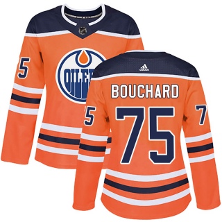 Women's Evan Bouchard Edmonton Oilers Adidas ized r Home Jersey - Authentic Orange