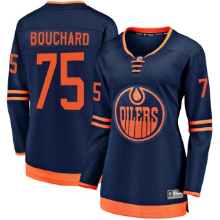 Women's Evan Bouchard Edmonton Oilers Fanatics Branded Alternate 2018/19 Jersey - Breakaway Navy
