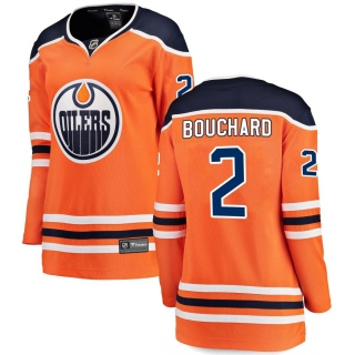 Women's Evan Bouchard Edmonton Oilers Fanatics Branded Home Jersey - Breakaway Orange
