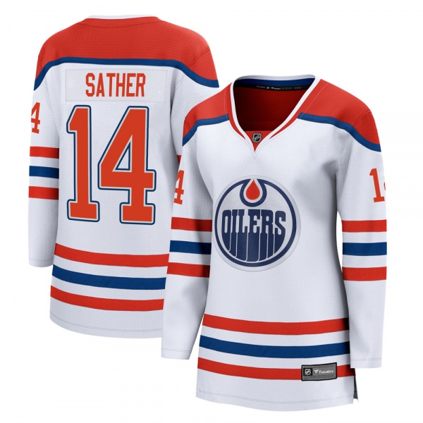 Women's Glen Sather Edmonton Oilers Fanatics Branded 2020/21 Special Edition Jersey - Breakaway White