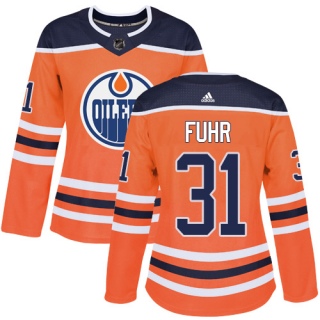 Women's Grant Fuhr Edmonton Oilers Adidas Home Jersey - Authentic Orange