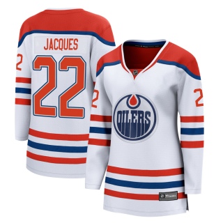 Women's Jean-Francois Jacques Edmonton Oilers Fanatics Branded 2020/21 Special Edition Jersey - Breakaway White