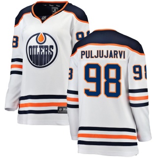 Women's Jesse Puljujarvi Edmonton Oilers Fanatics Branded Away Jersey - Breakaway White
