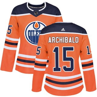 Women's Josh Archibald Edmonton Oilers Adidas r Home Jersey - Authentic Orange