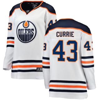 Women's Josh Currie Edmonton Oilers Fanatics Branded Away Jersey - Breakaway White