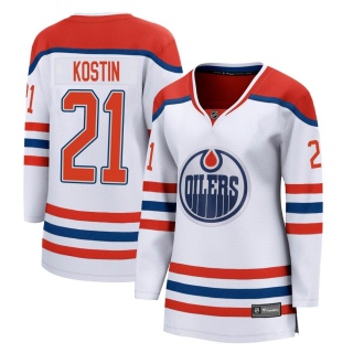 Women's Klim Kostin Edmonton Oilers Fanatics Branded 2020/21 Special Edition Jersey - Breakaway White