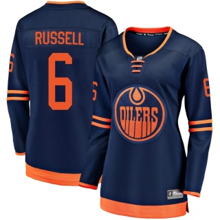 Women's Kris Russell Edmonton Oilers Fanatics Branded Alternate 2018/19 Jersey - Breakaway Navy