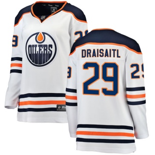 Women's Leon Draisaitl Edmonton Oilers Fanatics Branded Away Breakaway Jersey - Authentic White