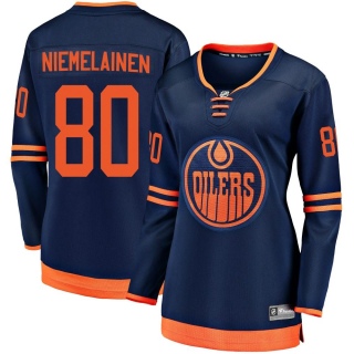 Women's Markus Niemelainen Edmonton Oilers Fanatics Branded Alternate 2018/19 Jersey - Breakaway Navy