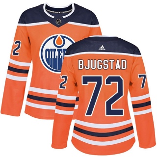 Women's Nick Bjugstad Edmonton Oilers Adidas r Home Jersey - Authentic Orange