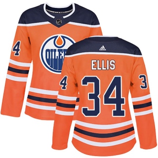 Women's Nick Ellis Edmonton Oilers Adidas r Home Jersey - Authentic Orange