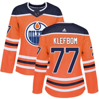 Women's Oscar Klefbom Edmonton Oilers Adidas Home Jersey - Authentic Orange